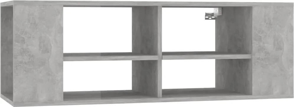 vidaXL betonszürke szerelt fa falra szerelhető TV-szekrény 102x35x35cm