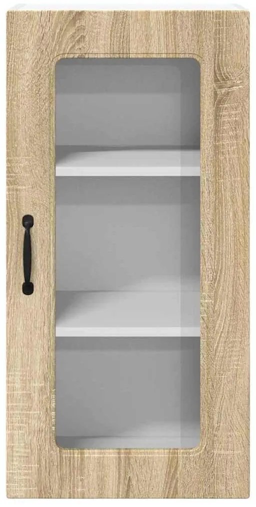 Fali konyhaszekrény 2 pcs Sonoma tölgy 40 x 31 x 80 cm Faanyag