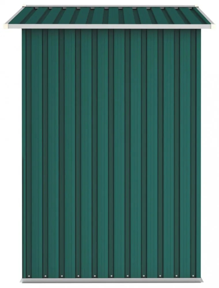 zöld horganyzott acél kerti fészer 205 x 129 x 183 cm