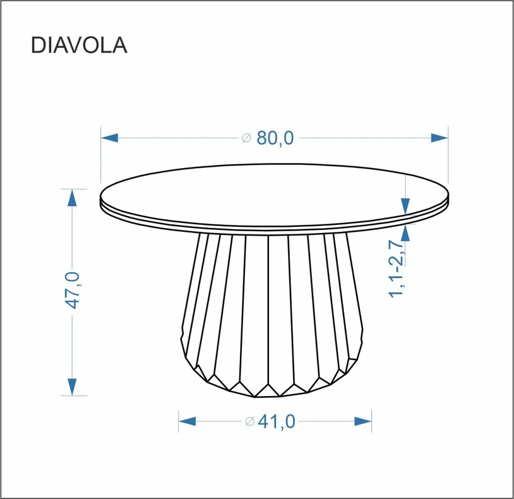 Diavola dohányzóasztal travertin/dió
