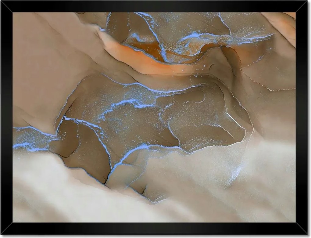 Poszterek keretben 40x30 Márvány mozaik Bronz