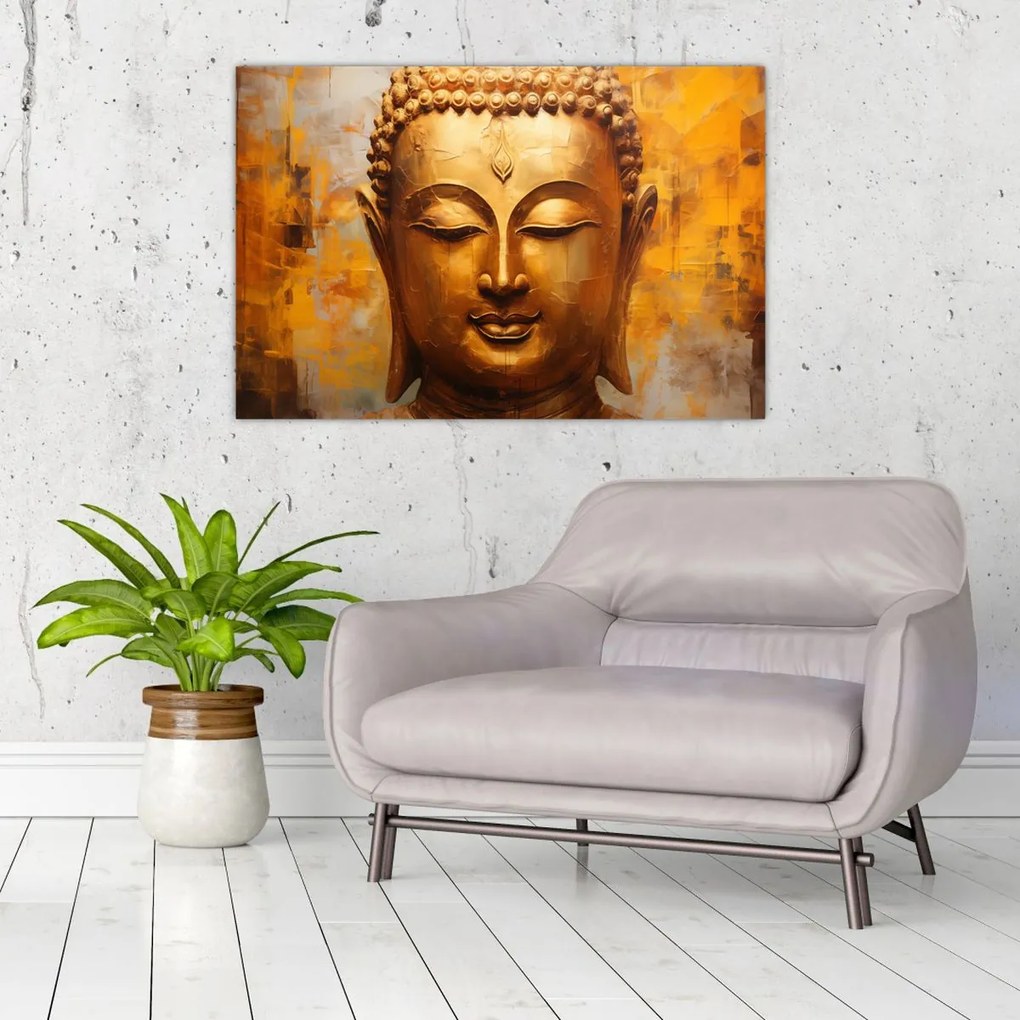 Kép - Buddha, olajfestmény (90x60 cm)