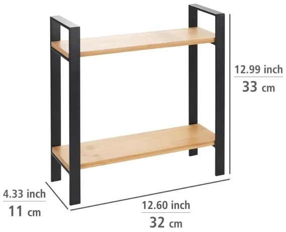 WENKO 53029100 - LOU polc 32x33 cm fekete/barna