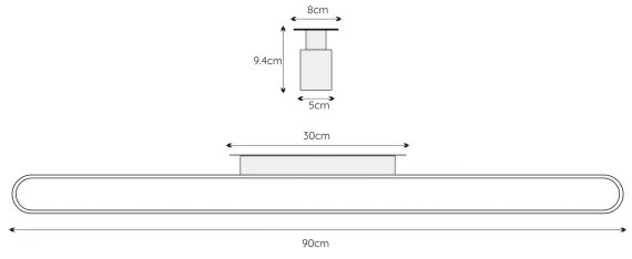 Lucide 04209/18/30 - LED Fürdőszobai fali lámpa MADELON LED/18W/230V IP44