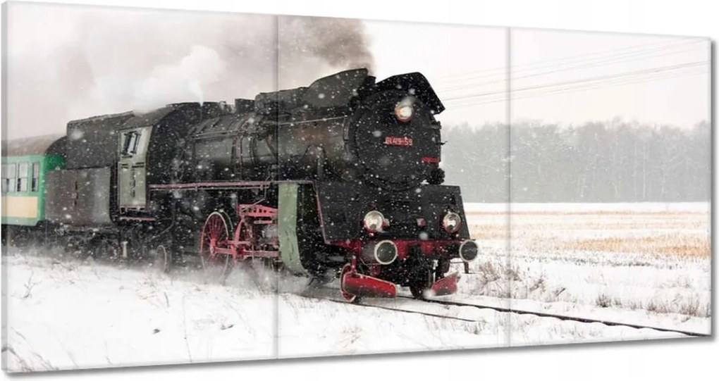 Vászonkép 60x30 Vonat Ol49-59 télen