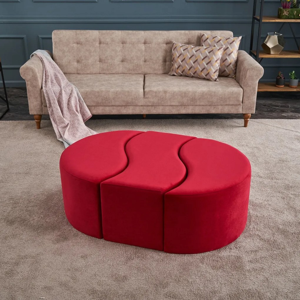 Alya Pouf Red zsámoly