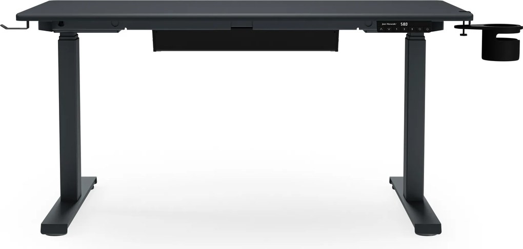 Elektromos íróasztal magasságállítással ergonomikus antracit,1200x600 mm: ARIA