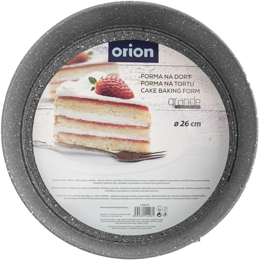 Orion Grande fedeles tortasütő forma, 26 cm
