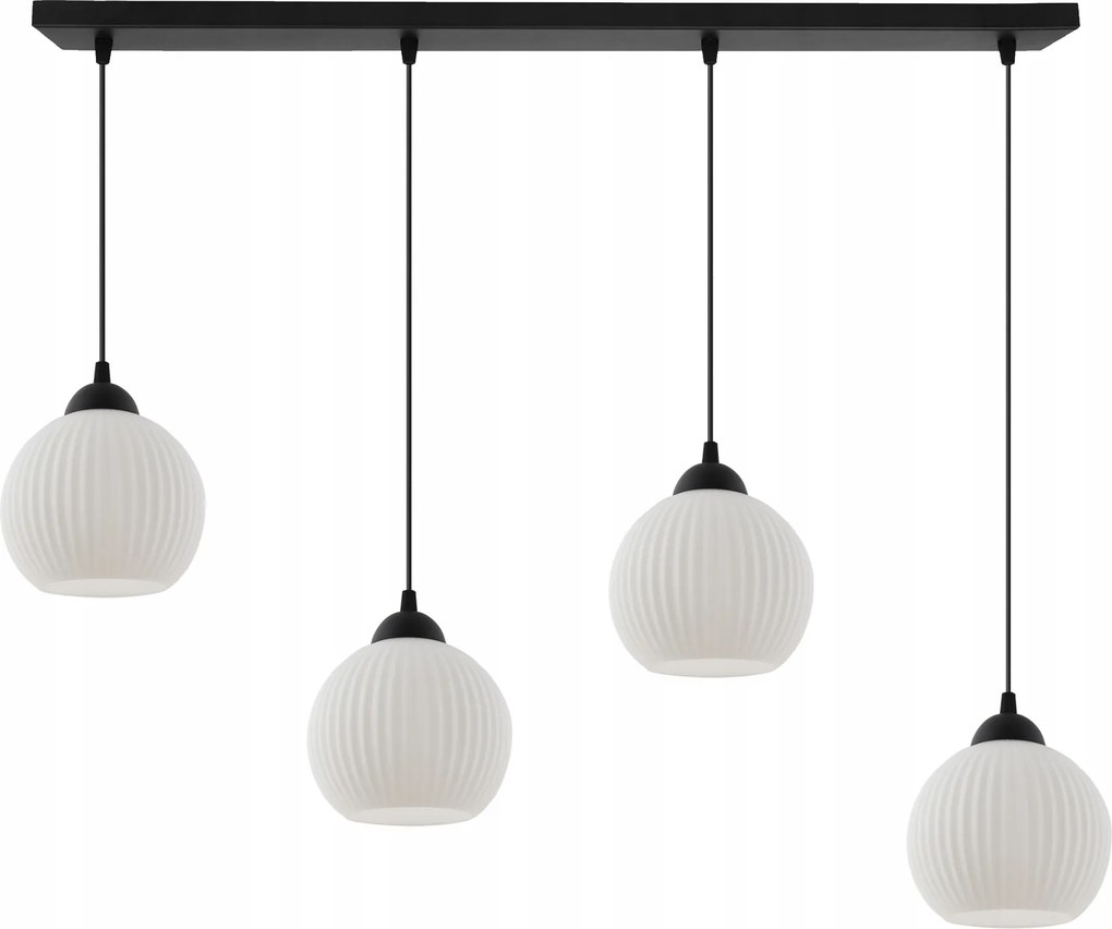 Mennyezeti Lámpa Függeszték Csillár Fehér Faragott Gömbök Konyha Étkező E27