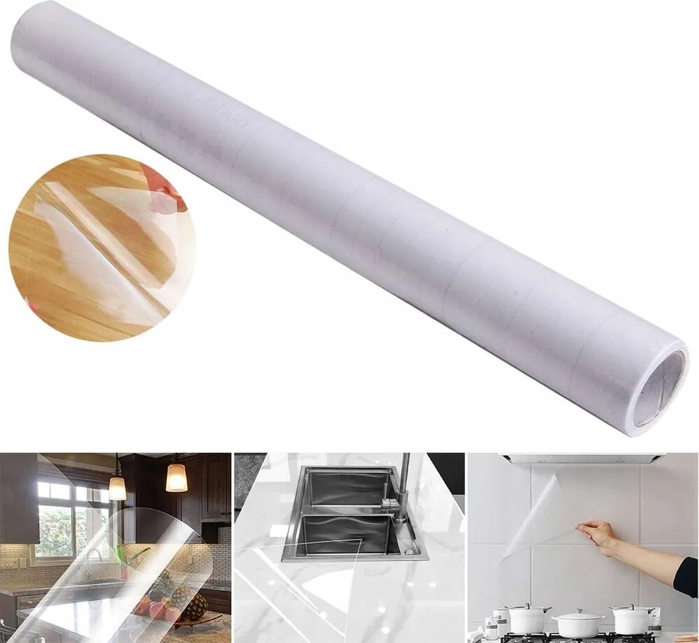 Védőfólia Átlátszó Falra Átlátszó Vízálló 60 x 500 cm