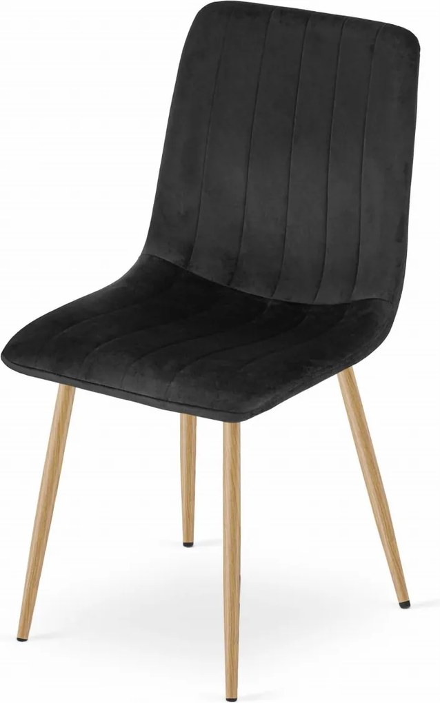 Fekete bársony szék LAVA