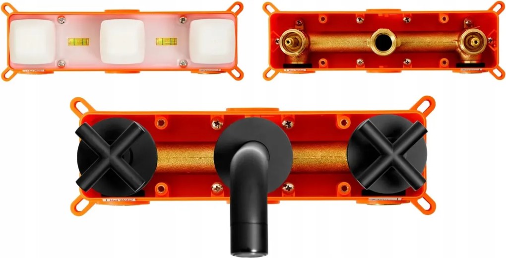 Rea Exit - Fal alatti mosdócsaptelep, fekete, REA-B8000
