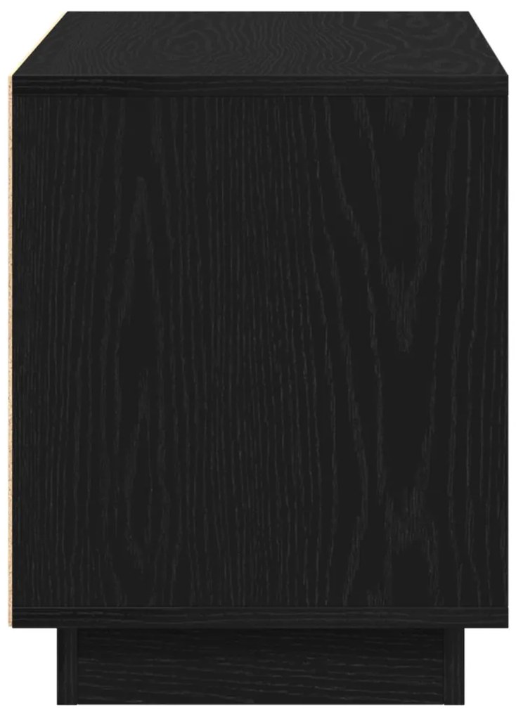 TV Szekrény Fekete Tölgy 80x35x45 cm Műcserép