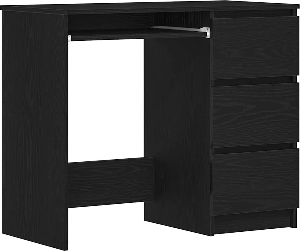 vidaXL fekete tölgy forgácslap íróasztal 90 x 45 x 76 cm