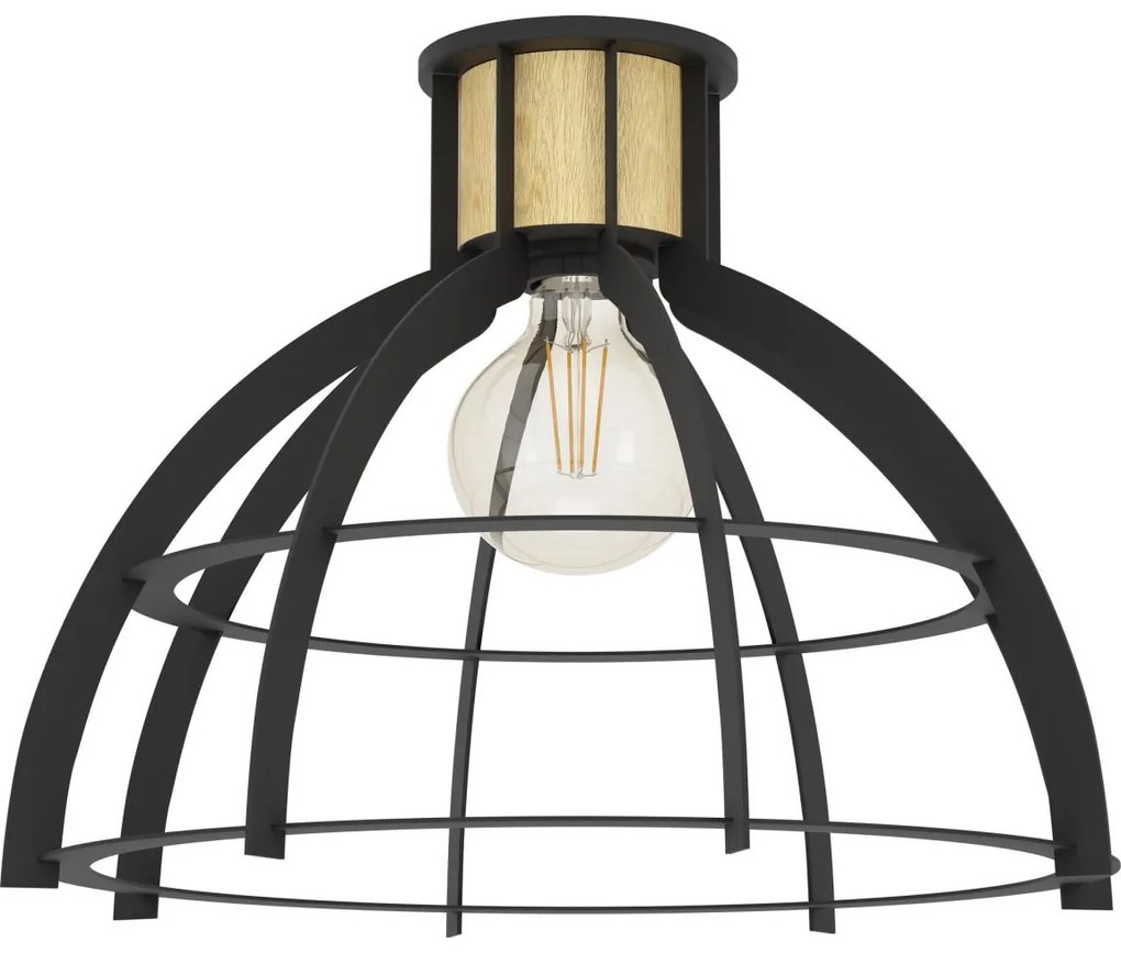 Eglo 43768 - Mennyezeti lámpa STILLINGTON 1xE27/40W/230V fekete