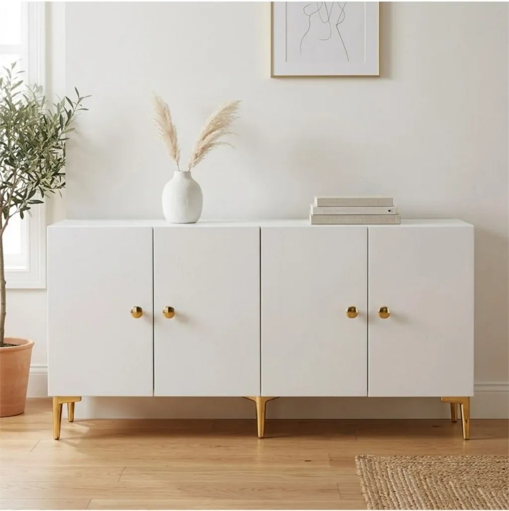 Simple komód, fehér, 180 cm