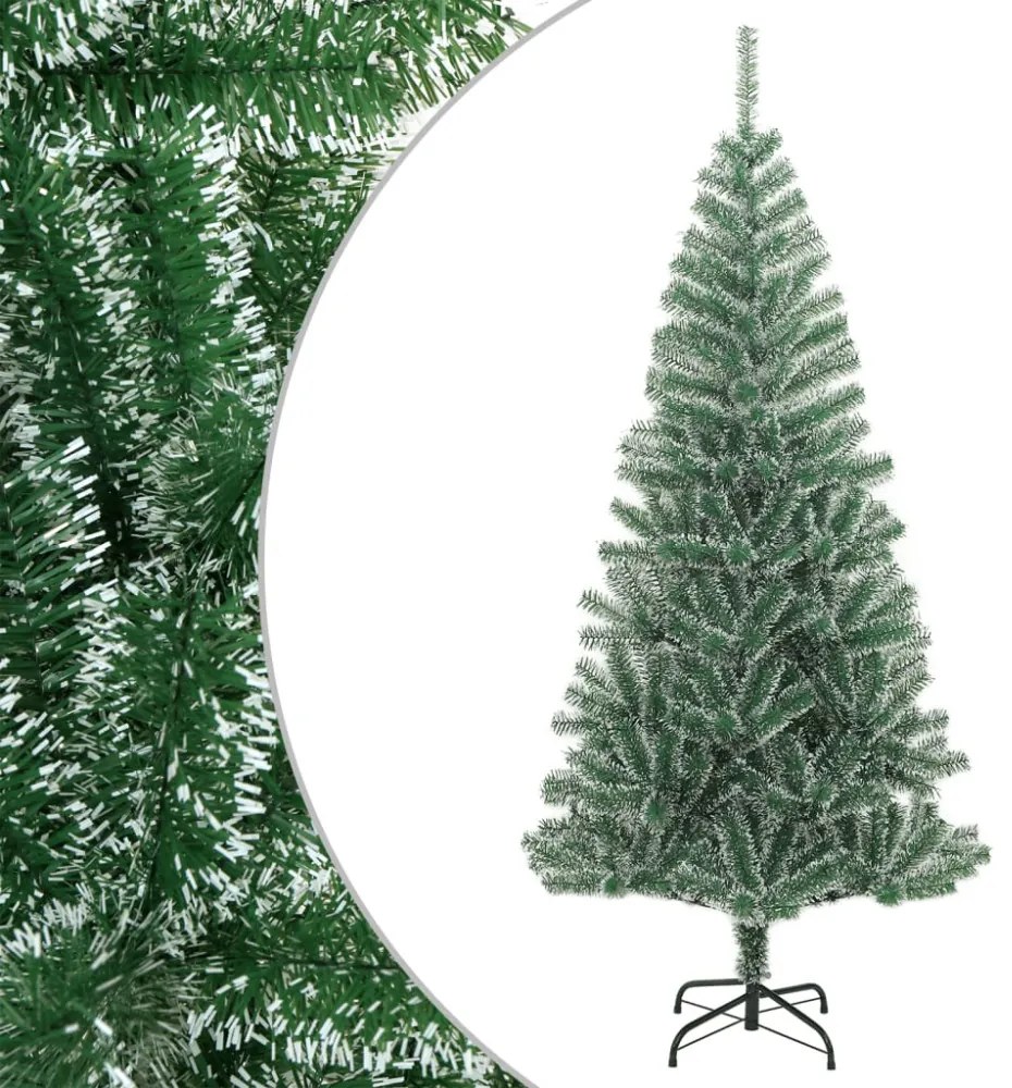 zöld műkarácsonyfa hóval 150 cm