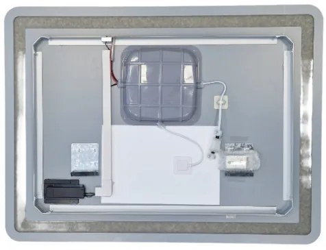 Viva AURA fürdőszoba tükör - érintőkapcsolós - páramenetesítős - órával - LED - FEKVŐ - 100 x 70 cm