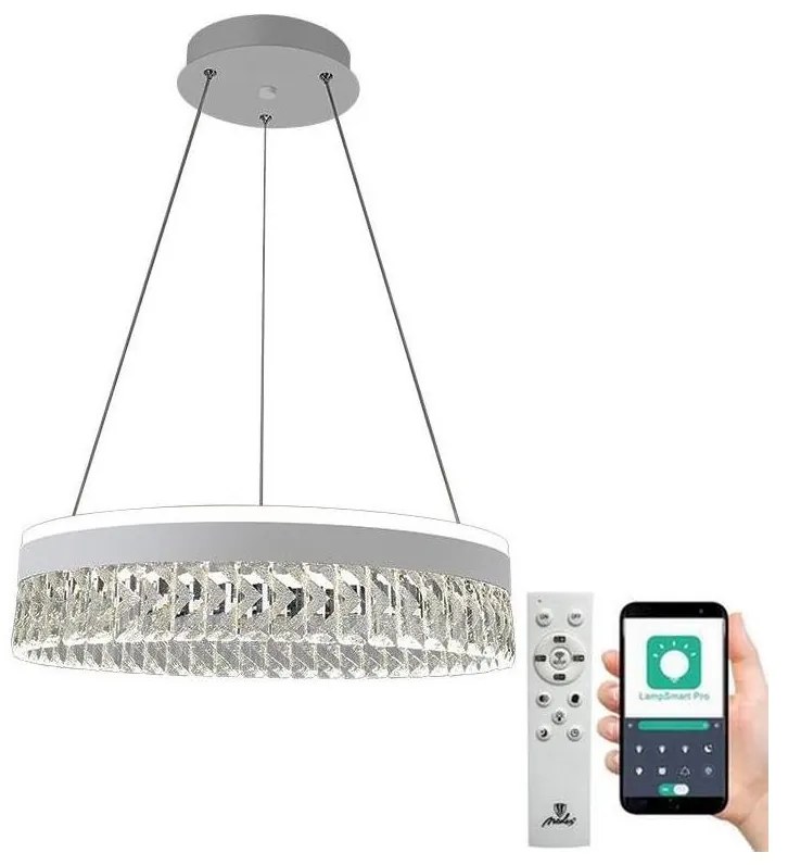 NEDES LED dimmelhető csillár zsinóron LED/90W/230V 3000-6500K fehér + távirányítás ND3911