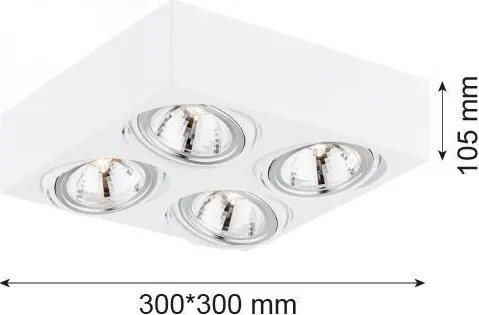 ARGON 1540 RODOS Kocka Mennyezeti Lámpa Fehér G9 IP20