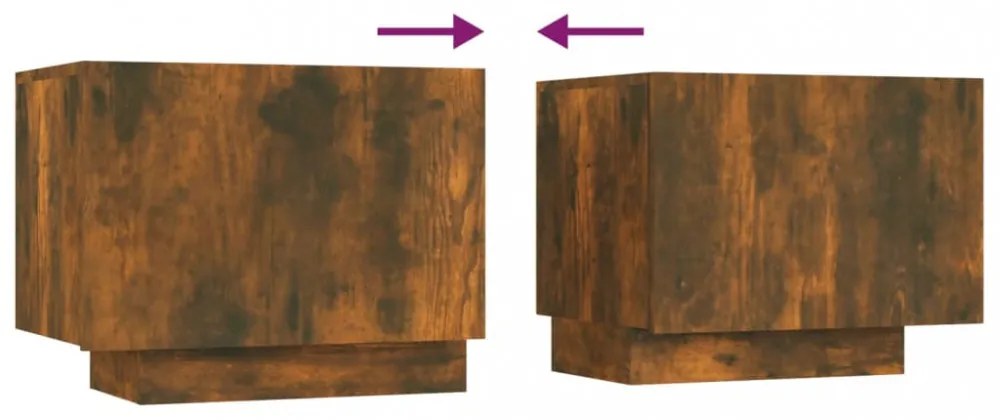 füstös tölgy színű szerelt fa TV-szekrény 100 x 35 x 40 cm