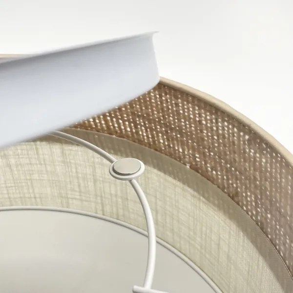 Mennyezeti lámpa SIRJA DOUBLE BOHO 2xE14/15W/230V átm. 35 cm bézs/krém