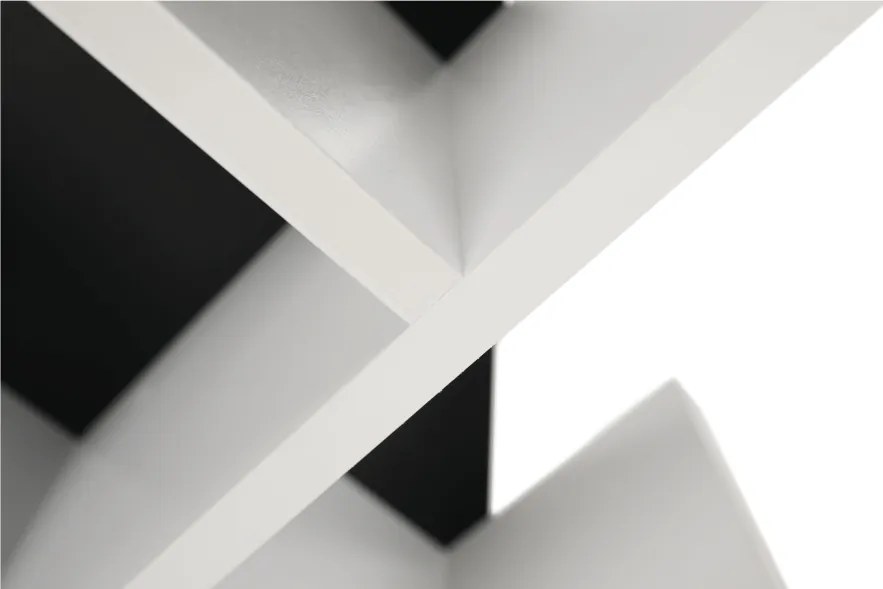 könyvespolc, fehér/fekete, VEVEY