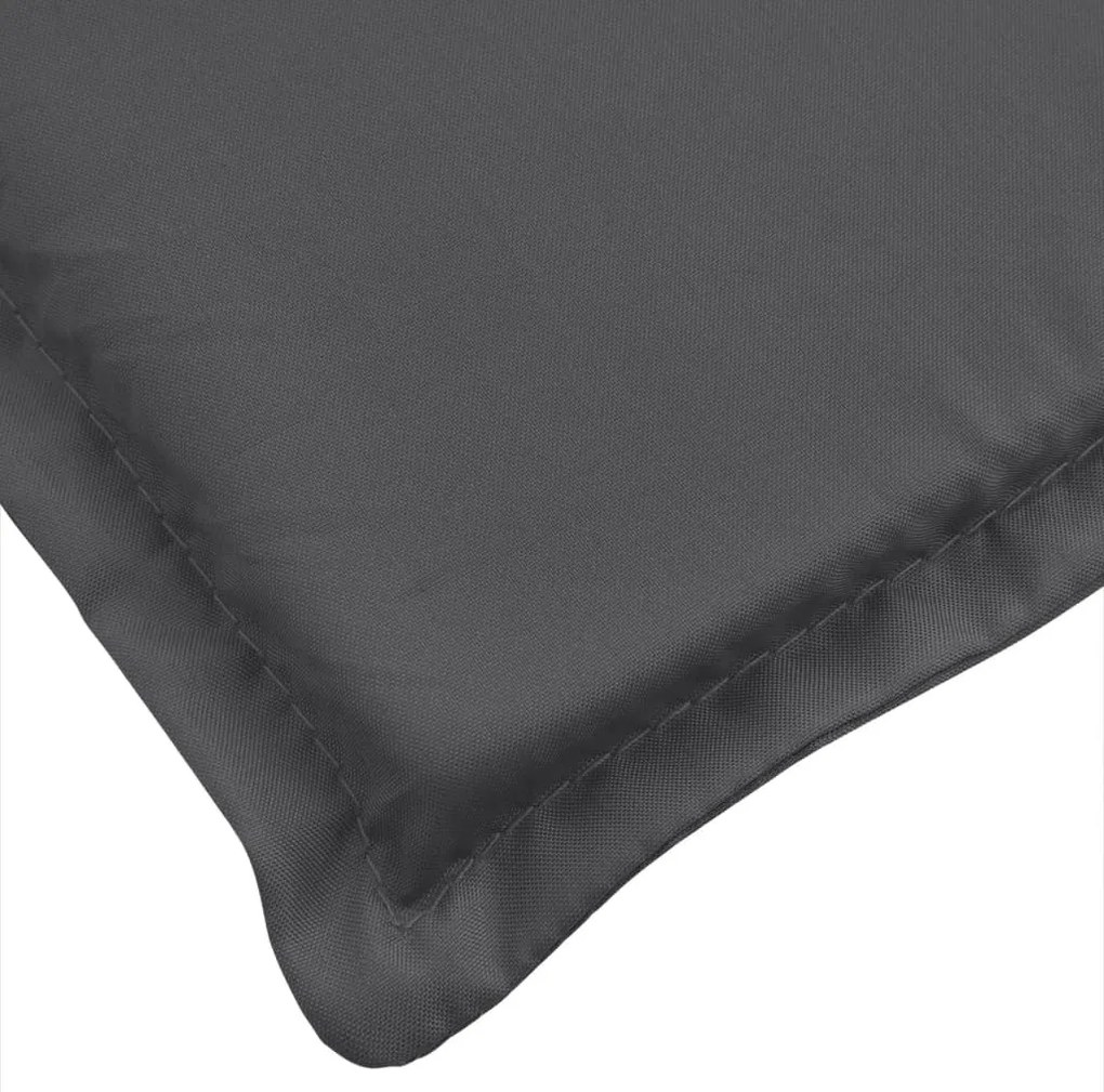 2 db melange antracitszürke szövet kerti padpárna 150x50x7 cm