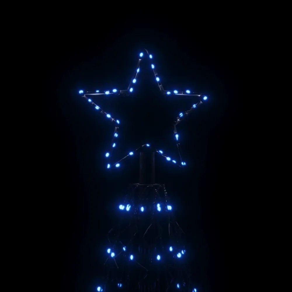 kúp alakú karácsonyfa 1400 kék LED-del 160x500 cm