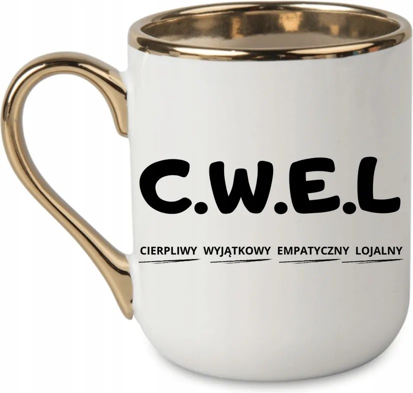 Bögre Elegáns C.w.e.l Türelmes Egyedi Empatikus Hűséges 330 Fehér