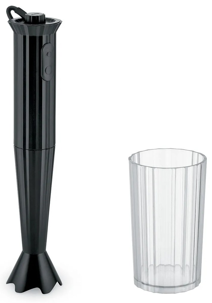 Plisse botmixer, fekete, átm. 7 cm - Alessi