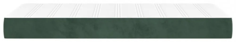 sötétzöld bársony zsebrugós ágymatrac 90x200x20 cm