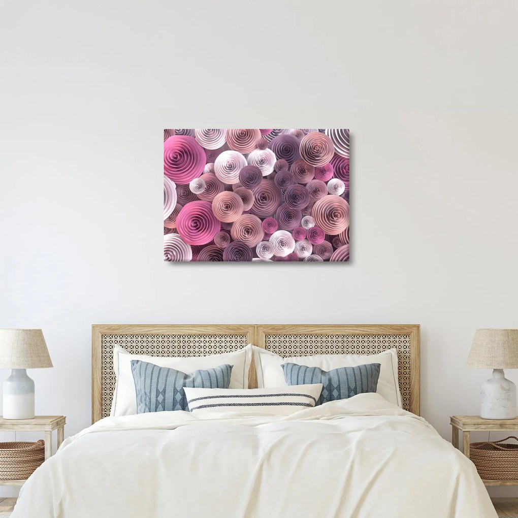 Absztrakt kép Rózsa virága (70x50 cm)
