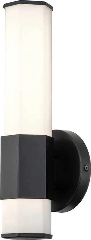 Quintiesse FACET QN-FACET-LED1-BK-BATH Fali lámpa 1x12W/LED 3000k 1080LM IP44