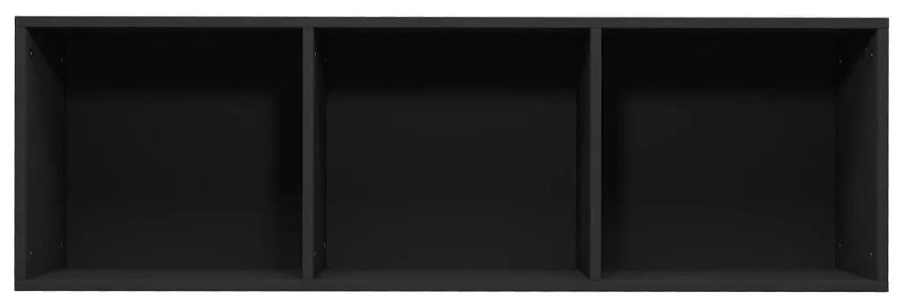 fekete forgácslap könyv-/TV-szekrény 36 x 30 x 114 cm