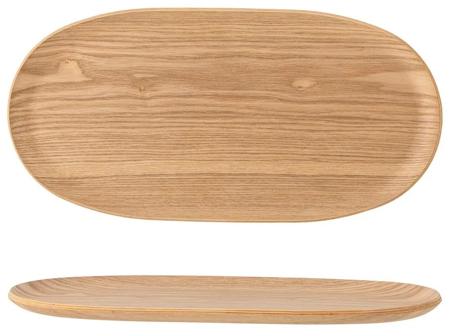 Tölgyfa dekoratív tálca 15x31 cm Leyton – Bloomingville