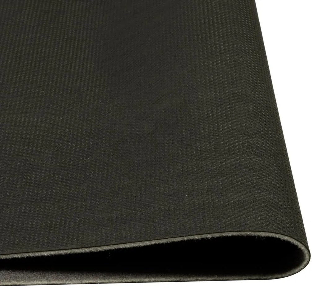 fekete reggeli mintás mosható bársony konyhaszőnyeg 60x300 cm