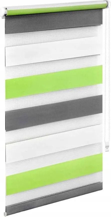 Roló ablakra éjjel-nappal fúrás nélkül szürke zöld fehér 80x150cm