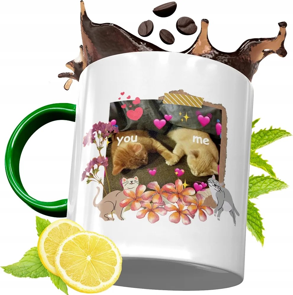 Zöld Bögre Feleség Barátnőjének Ajándék fényképes nyomattal