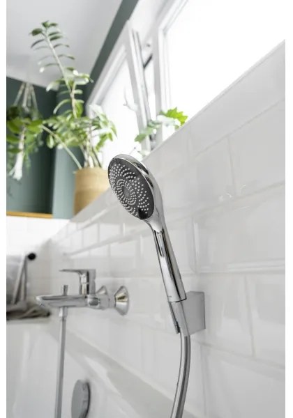 WENKO 23992100 - Zuhanyfej WATERSAVING SYSTEM 9,5x9,5 cm fényes króm/szürke