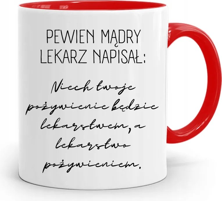 Piros Bögre Orvosnak Egy Okos Orvos, fényképes nyomtatással