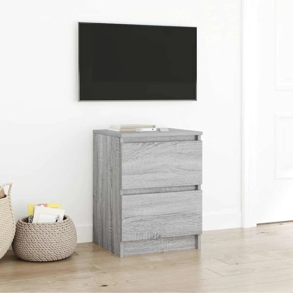 szürke sonoma színű szerelt fa TV-szekrény 40x35x54 cm