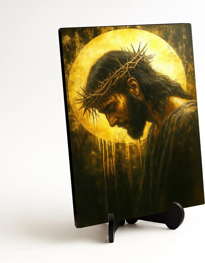 DUBLEZ | Fából készült kép - Jézus töviskoronával