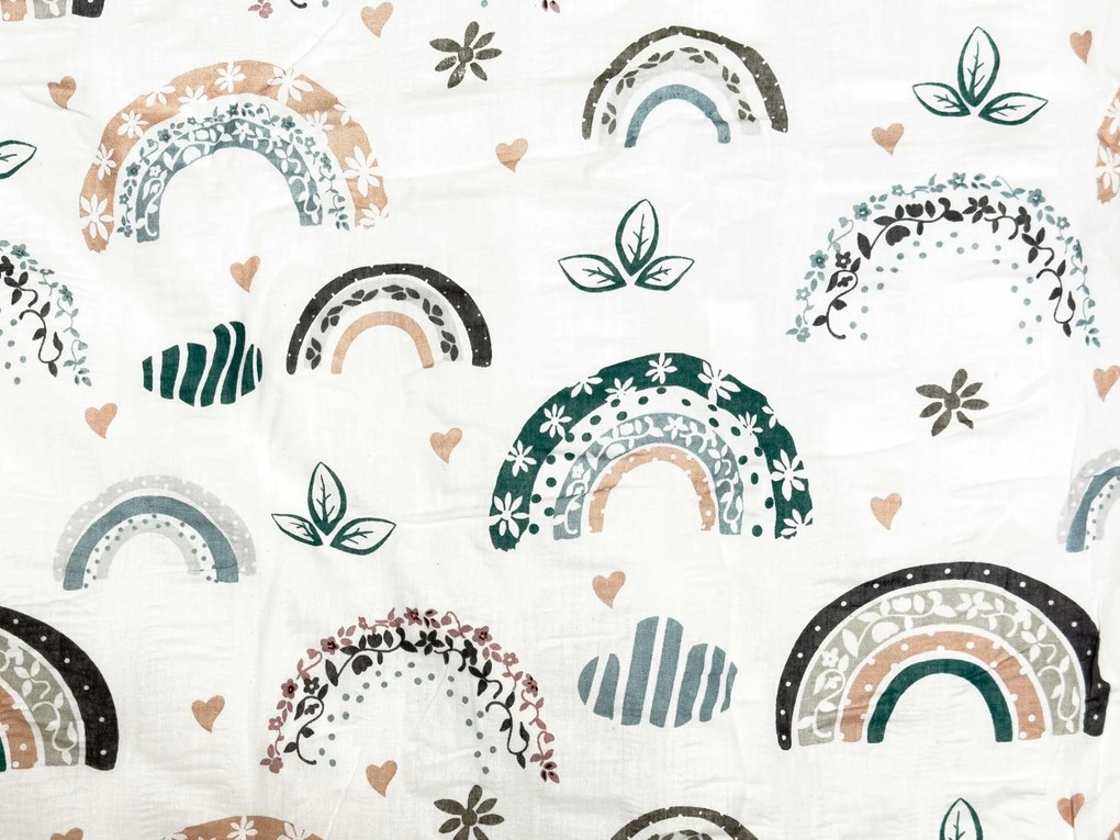 Krepp ágynemű szett kiságyba Renforcé RAINUBI fehér Ágyneműhuzat mérete: 45 x 65 cm | 90 x 140 cm