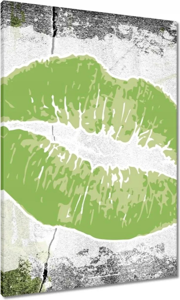 Vászonkép 70x100 Lány szája Ajkak