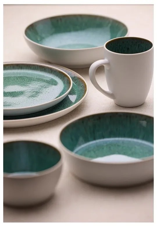 Fehér-zöld kőedény tálka 850 ml Gastro White/Green – Bitz