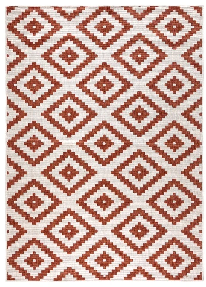 Malta barna-krémszínű kültéri szőnyeg, 80 x 150 cm - NORTHRUGS