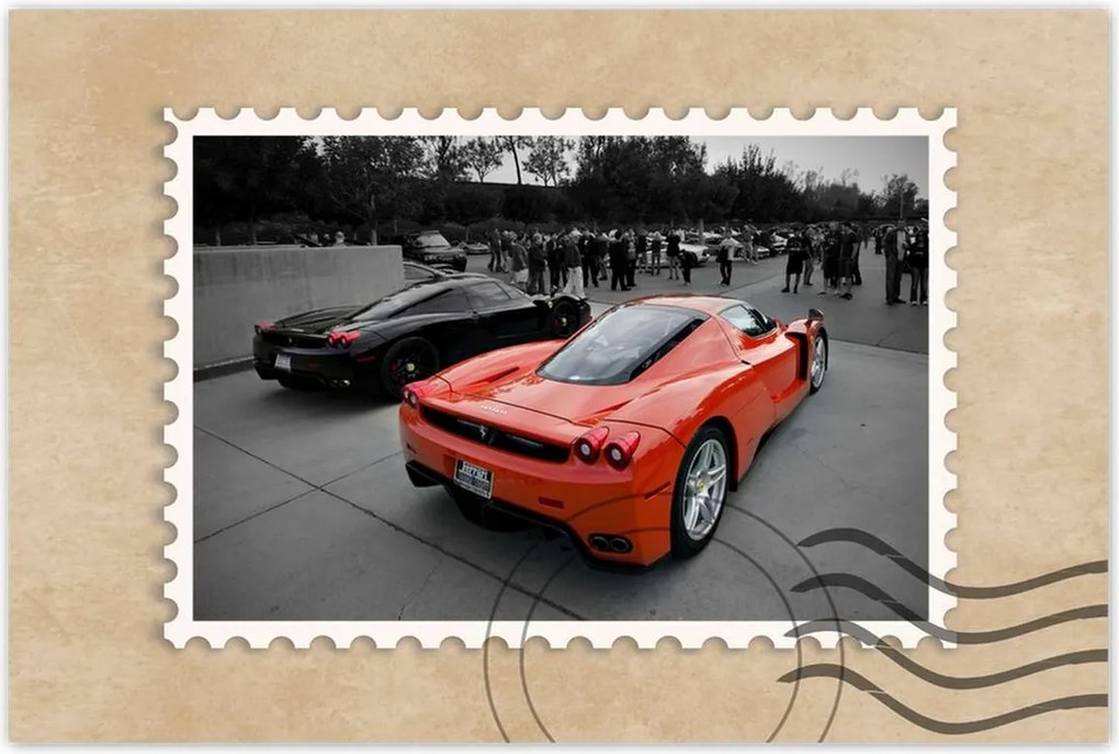 Ferrari poszter 60x40 hátulról