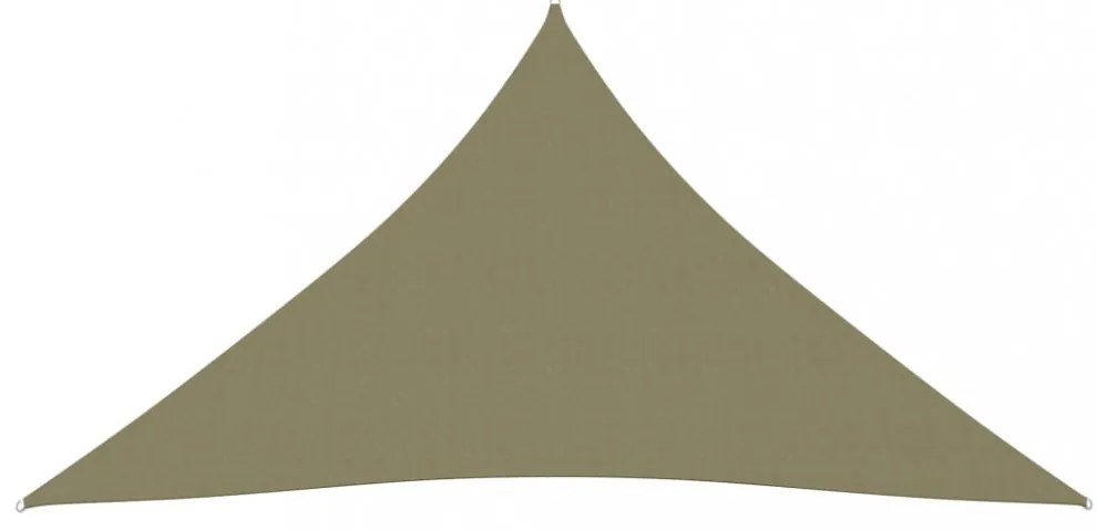 bézs háromszögű oxford-szövet napvitorla 3 x 4 x 4 m