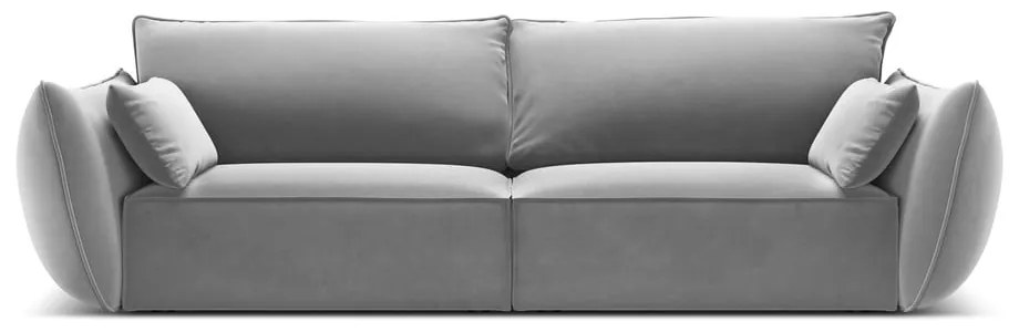 Világosszürke bársony kanapé 208 cm Vanda – Mazzini Sofas